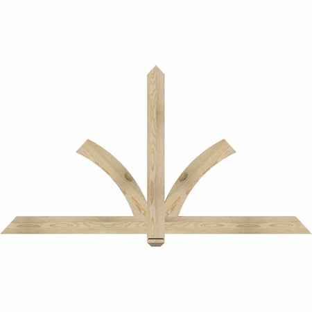 Ekena Millwork Redmond Rough Sawn Timber Gable Bracket, Douglas Fir, 72"W x 39"H x 2"D x 4"F, 13/12 Pitch GBW072X39X0204RED00RDF